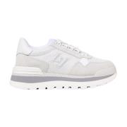 Liu Jo Stilren Sneaker i Ko Suede/Mesh White, Dam