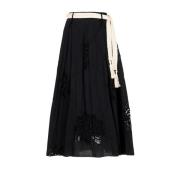 Kaos Midi Skirts Black, Dam