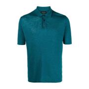 Roberto Collina Polo Shirts Blue, Herr