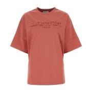 Lanvin Antikrosa Oversize Bomull T-Shirt Pink, Dam
