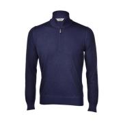 Gran Sasso Turtlenecks Blue, Herr