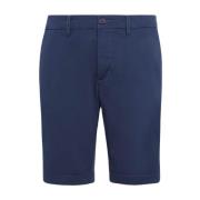 Boggi Milano Stretch Gabardine Kortbyxor Blue, Herr