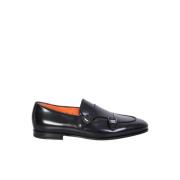 Santoni Svarta Loafers för Män Black, Herr