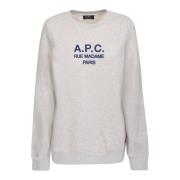 A.p.c. Minimalistisk Vit Sweatshirt för Kvinnor White, Dam