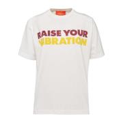 La DoubleJ Regnb?ge Motto Oversized T-shirt White, Dam