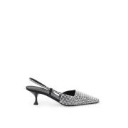 3Juin Slingback pumps med kristaller Black, Dam