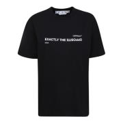 Off White Svart Rundhals T-Shirt för Kvinnor Black, Dam