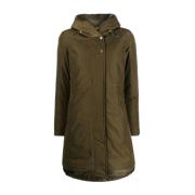 Woolrich 614 Mörkgrön Parka Jacka Green, Dam