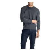 Z Zegna Merino Rundhalsad Tröja - Djärvt Röd Gray, Herr