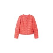 Twinset Vadderad jacka med Oval T All Over Art. 231Tp2240 Orange, Dam