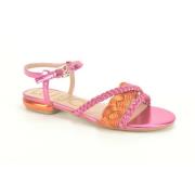 Liu Jo Stiliga Lila Platta Sandaler Pink, Dam