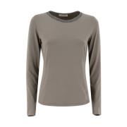 Le Tricot Perugia Long Sleeve Tops Gray, Dam