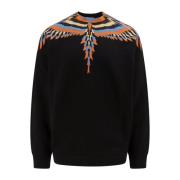 Marcelo Burlon Svart Ekologisk Bomullströja Black, Herr