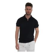 Kiton Herr Jersey Polo Tröja Blue, Herr