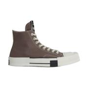 Rick Owens Höga Canvas Sneakers Brown, Unisex