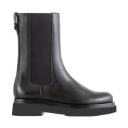 Högl Casual Svarta Läder Booties med Låg Klack Black, Dam