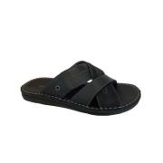 Copenhagen Shoes Platta Sandaler, Avslappnade Sommarskor Black, Herr