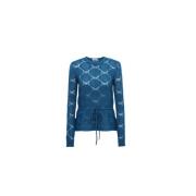 See by Chloé Knotted Jumper i Blå Tie-Dye Blue, Dam