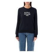 A.p.c. Elegant Sweatshirt för Moderna Kvinnor Black, Dam