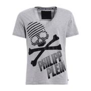 Philipp Plein Philipp Plein Cotton Logo T-shirt Gray, Herr