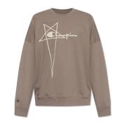 Rick Owens Crewneck Sweatshirt Gray, Herr