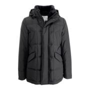 Woolrich Vinterjacka, Huva Dunjacka för män Black, Herr