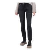 Agolde Slim-fit Jeans Black, Dam