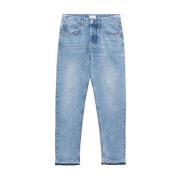 Amish Jeremiah Straight Återvunnen Denim Jeans Blue, Herr