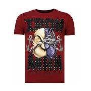 Local Fanatic Iron Man Popeye Rhinestone - T shirt Herr - 13-6214B Red...