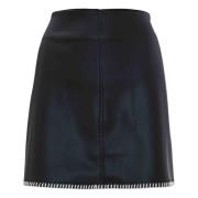 Kocca Kort kjol med kontrastkant Black, Dam