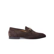 Scarosso Mörkbruna Suede Horsebit Loafers Brown, Herr