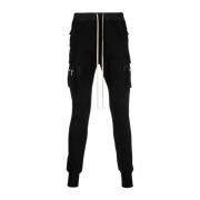 Rick Owens Stiliga Mastodon Cargo Sweatpants för män Black, Herr