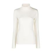 Malo Vit Turtle-Neck Sweater White, Dam