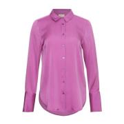 Heartmade Klassisk Sidenblus Pink, Dam