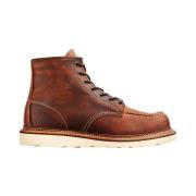 Red Wing Shoes Klassisk Moc Toe Boot - Copper Rough Tough Brown, Herr