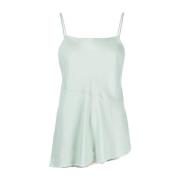 Theory Grön Draperad Camisole Topp Green, Dam