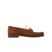 Scarosso Klassisk Cognac Suede Penny Loafer Brown, Herr