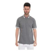 Kiton Kortärmad Polo Med Halv Dragkedja Gray, Herr