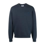 Maison Kitsuné Sweatshirts Hoodies Blue, Herr