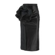 Maison Margiela Midi Kjol, Höj Din Stil Black, Dam