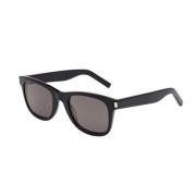 Saint Laurent Solglasögon med Fyrkantig Ram SL 51-002 Black, Unisex