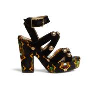 La DoubleJ Power-Printad Medalj Wedge Black, Dam