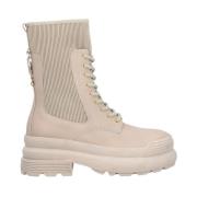 Liu Jo Beige Läder Ankelboots Beige, Dam