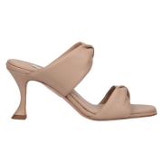 Aquazzura Twist 95 Läder Sandaler Brown, Dam