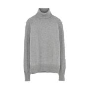 Tricot Cashmere Turtleneck Tröja med Raglanärmar Gray, Herr