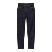 Twinset Skinny Jeans i Mörk Denim Blue, Dam