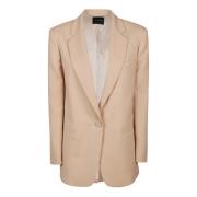 Andamane Oversized Blazer i Blush Beige, Dam