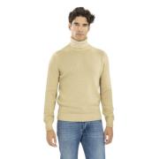 Filippo De Laurentiis Pullover med Ribbstickad Midja och Manschetter B...