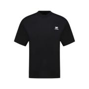Ader Error Svart Bomull T-Shirt - Stiligt Design Black, Herr