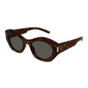 Saint Laurent Djärva geometriska bågar i acetat Brown, Unisex